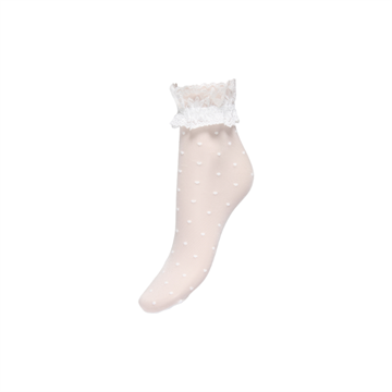 ONLY SONIA SHEER LACE SOCK CLOUD DANCER - 15383489